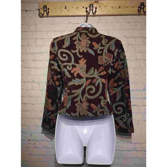 Vintage M.D.I floral tapestry fitted jack small* - Picture 2 of 3
